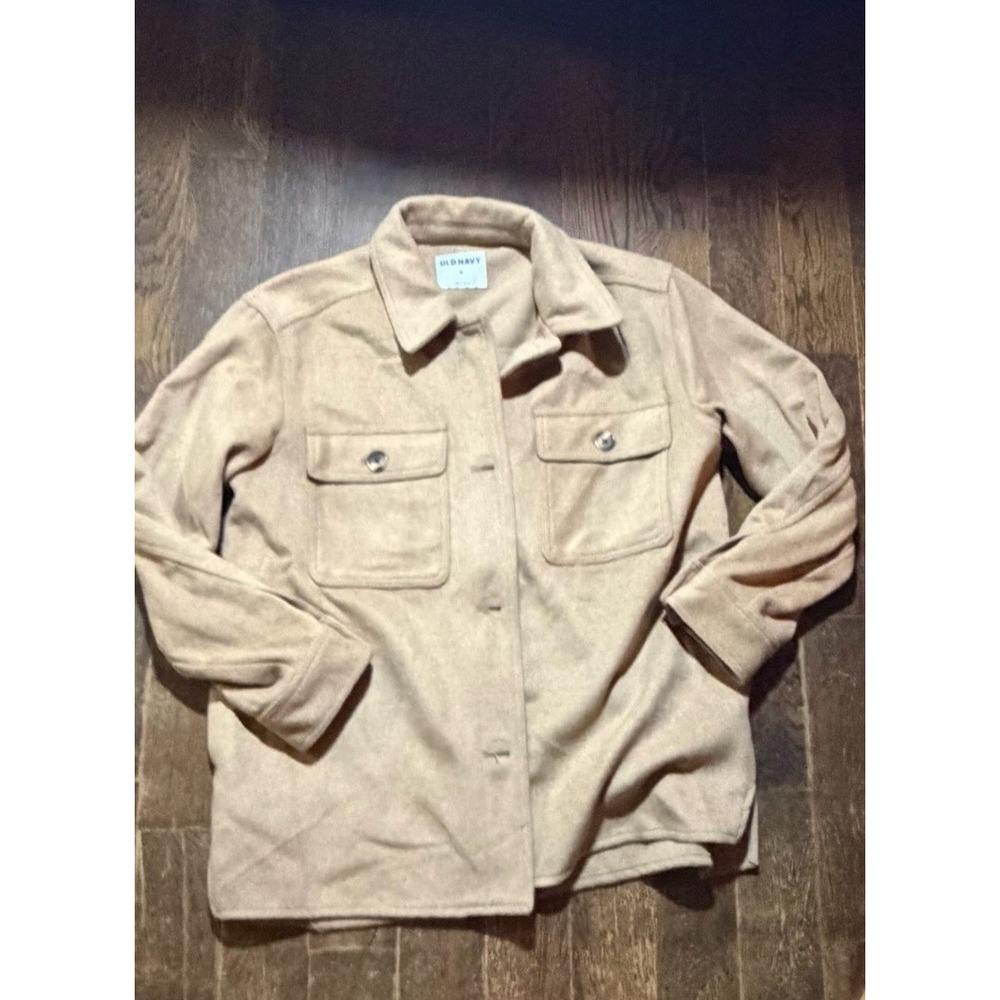 EUC Soft Women's Old Navy Tan Shacket Size Medium Button Front